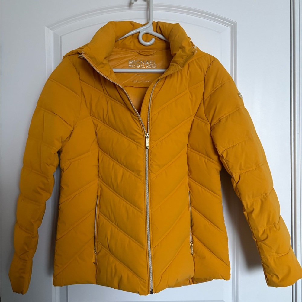 Michael Kors Yellow Puffer Jacket M
